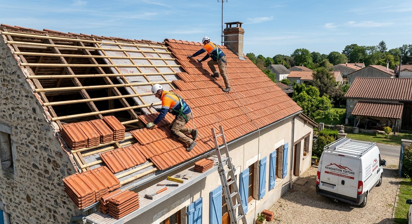 Réfection de toiture réalisée par Schultz Couverture dans l'Oise